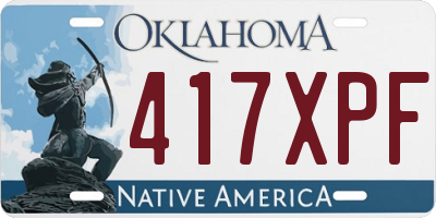 OK license plate 417XPF
