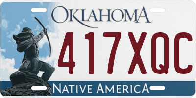 OK license plate 417XQC