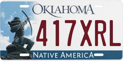 OK license plate 417XRL