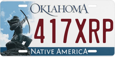 OK license plate 417XRP