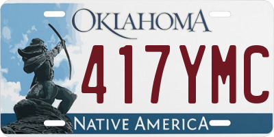 OK license plate 417YMC