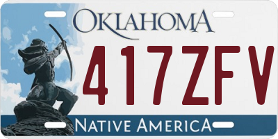 OK license plate 417ZFV
