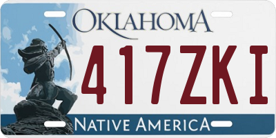 OK license plate 417ZKI
