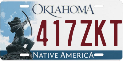 OK license plate 417ZKT