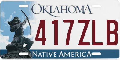OK license plate 417ZLB