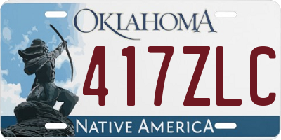 OK license plate 417ZLC