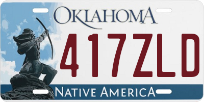 OK license plate 417ZLD
