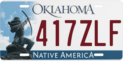 OK license plate 417ZLF