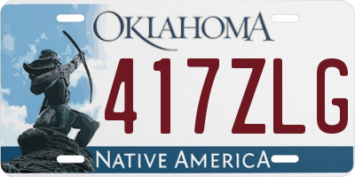 OK license plate 417ZLG