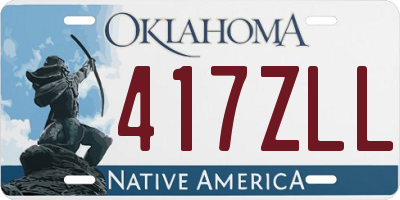 OK license plate 417ZLL