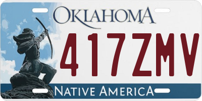 OK license plate 417ZMV