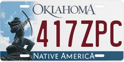 OK license plate 417ZPC