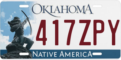 OK license plate 417ZPY