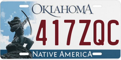 OK license plate 417ZQC