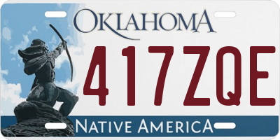 OK license plate 417ZQE