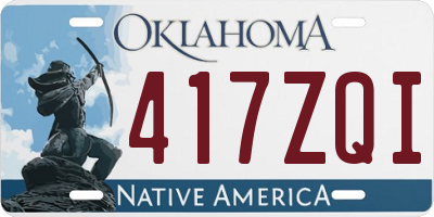 OK license plate 417ZQI