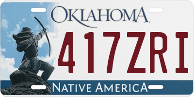 OK license plate 417ZRI