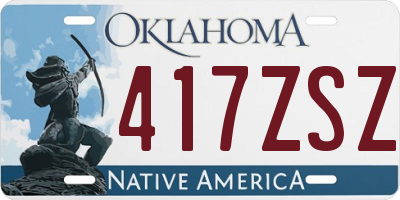 OK license plate 417ZSZ