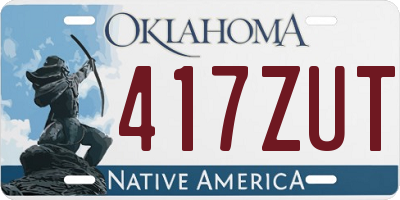 OK license plate 417ZUT