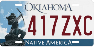 OK license plate 417ZXC