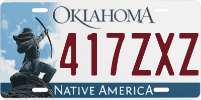 OK license plate 417ZXZ