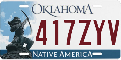 OK license plate 417ZYV