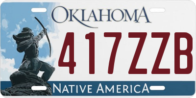 OK license plate 417ZZB