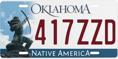 OK license plate 417ZZD