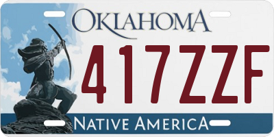 OK license plate 417ZZF