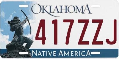 OK license plate 417ZZJ