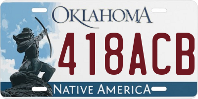 OK license plate 418ACB