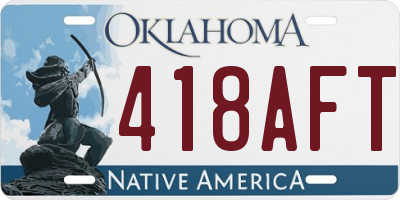 OK license plate 418AFT
