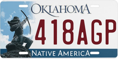 OK license plate 418AGP