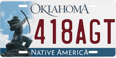 OK license plate 418AGT