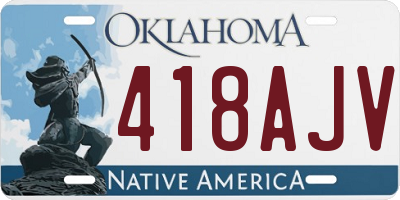 OK license plate 418AJV