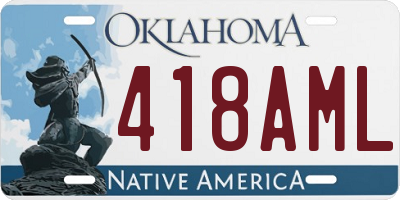 OK license plate 418AML