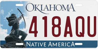 OK license plate 418AQU