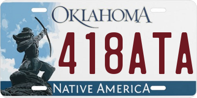 OK license plate 418ATA