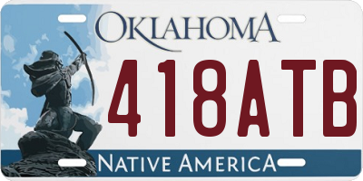 OK license plate 418ATB
