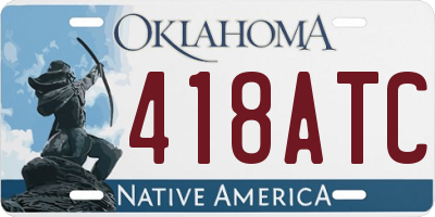 OK license plate 418ATC