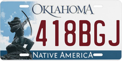 OK license plate 418BGJ