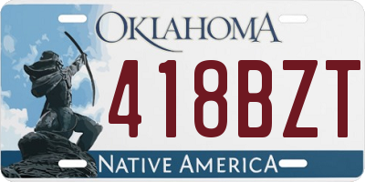 OK license plate 418BZT