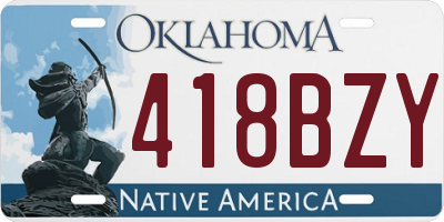 OK license plate 418BZY