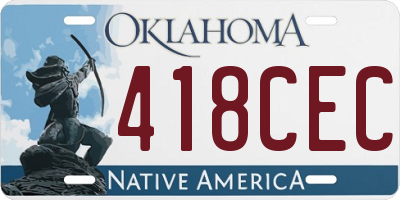 OK license plate 418CEC