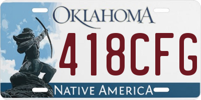 OK license plate 418CFG