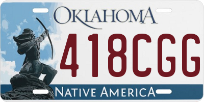 OK license plate 418CGG