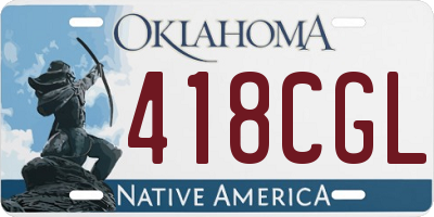 OK license plate 418CGL