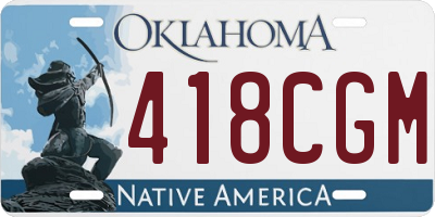 OK license plate 418CGM