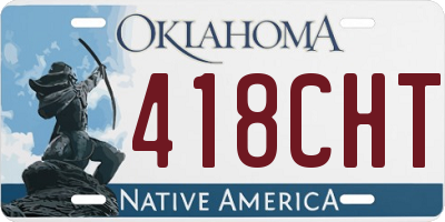 OK license plate 418CHT