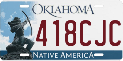 OK license plate 418CJC